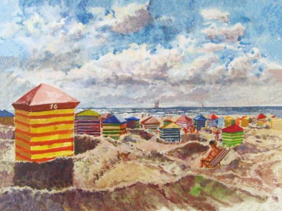 Borkum 1970 (Aquarell)